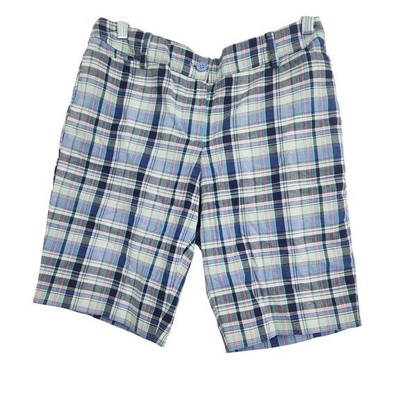 Talbots Blue Plaid Shorts Womens Petite Size 6P - Picture 1 of 3